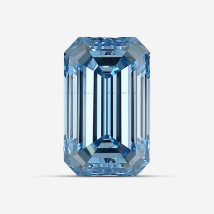 Fancy Vivid Blue Diamond, Ideal emerald cut diamond