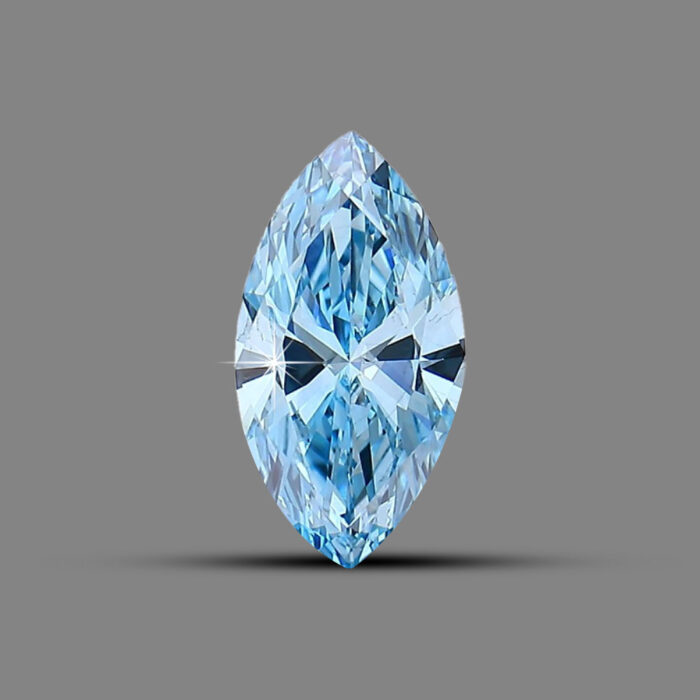 Marquise cut blue diamond
