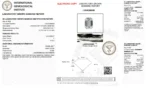0.43 Carat CVD EMERALD shape lab grown diamond F VVS2 IGI Certified - Image 2
