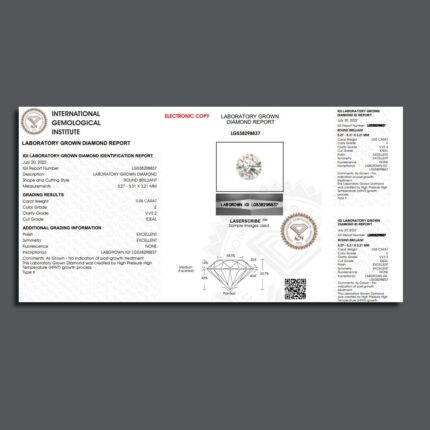 0.55 Carat E VVS2 Round Lab Grown Diamond, IGI Certified - GPX Diamonds - Image 2