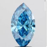 Marquise cut blue diamond 2.79 Carat clear vs clarity