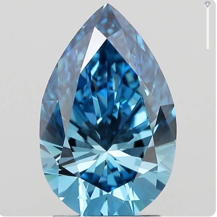 Blue 0.74ct PEAR Cut Diamond