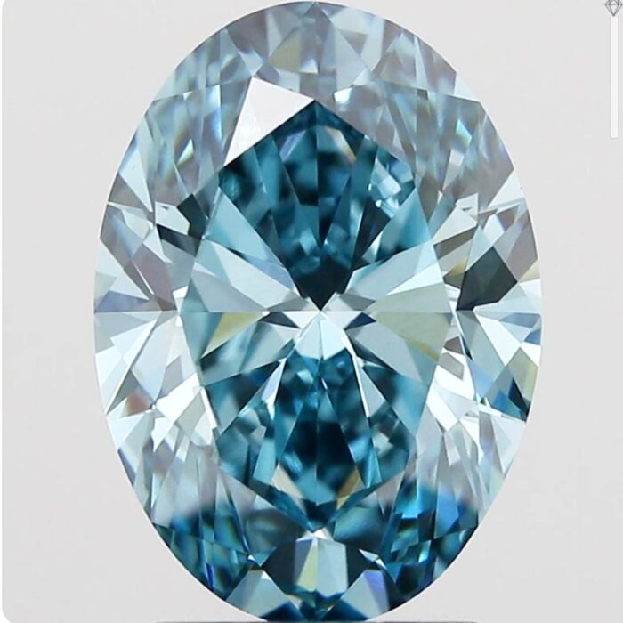 1.50 Carat OVAL Cut Blue Diamond