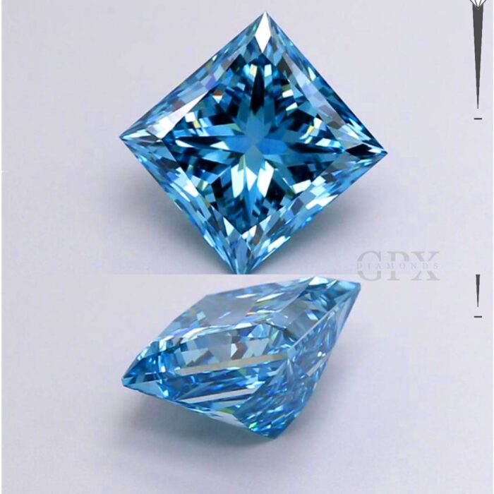 Blue 2.02 Carat PRINCESS diamond