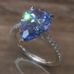 vivid blue diamond ring