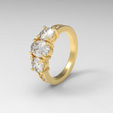 Multi Diamonds Engagement Ring