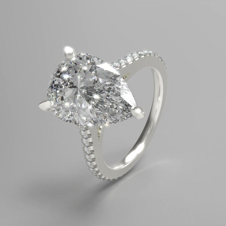 Pear shaped ring