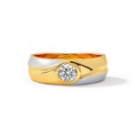 Mens Gold Ring with Diamond