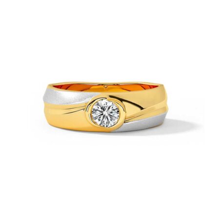 Mens Gold Ring with Diamond