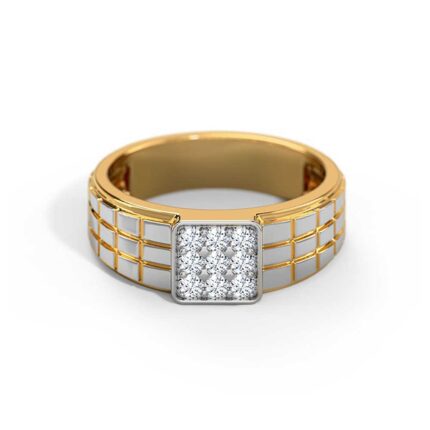 Gold ring with lab diamond