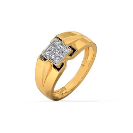 Men's gold diamond ring