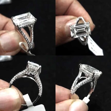 3Ct Emerald Cut Diamond Ring