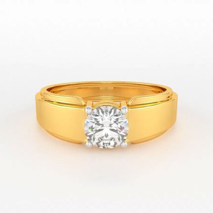 Lab Grown Solitaire Ring Design for Men