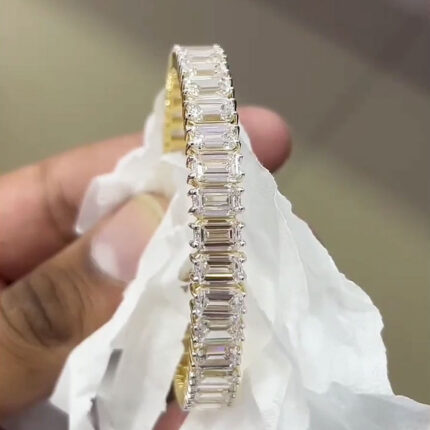 Emerald cut Diamond Bangles