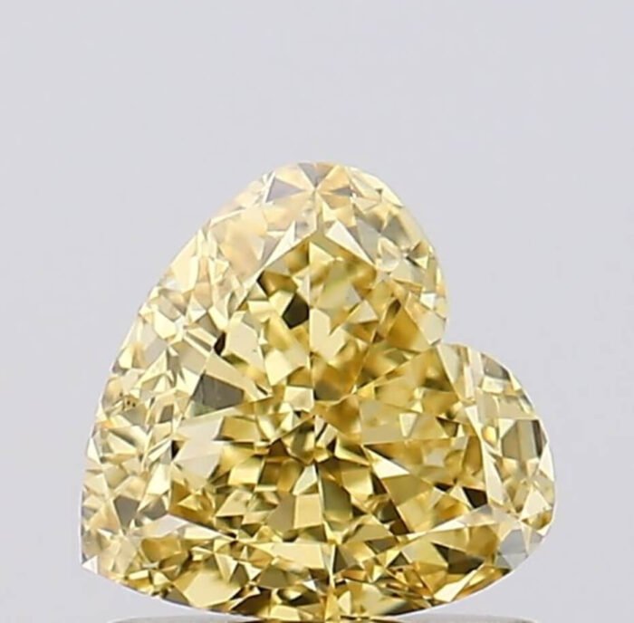 1 Carat VS1 Intense Yellow Heart Shape