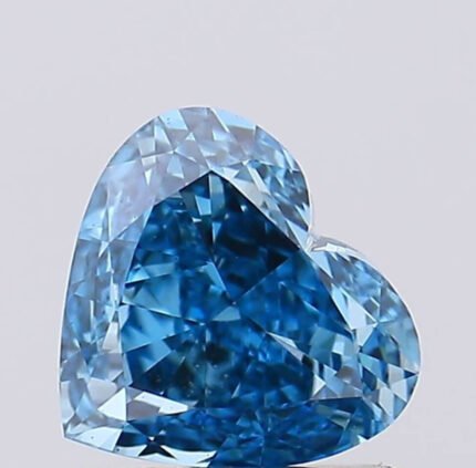 Vivid Blue 1.01 Carat VS1 Heart shape