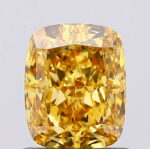 1.10 Carat Cushion Shape VS1 Brownish Yellow