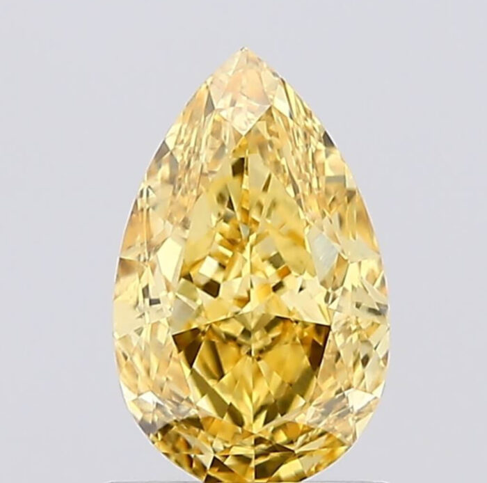 1.10 Carat Pear Shape VS1 Vivid Yellow