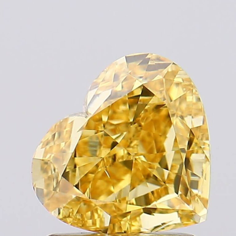 1.25 Carat VS1 Heart Shape Vivid Yellow