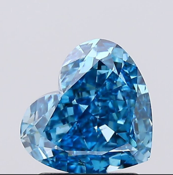 Vivid Blue VS1 1.57 Carat Heart Shape Diamond