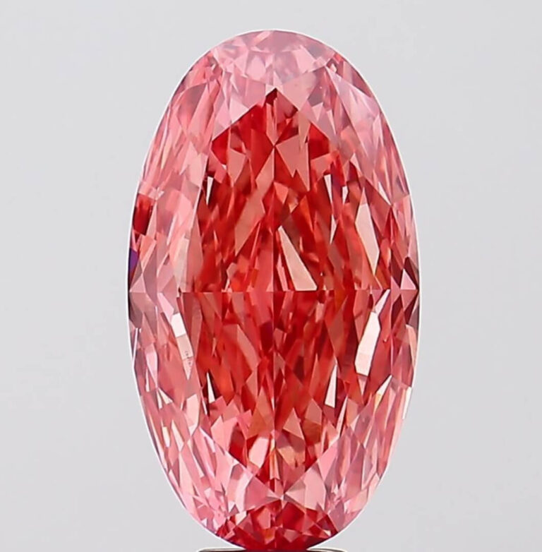 10.15 Carat VS1 Oval Shape Vivid Pink