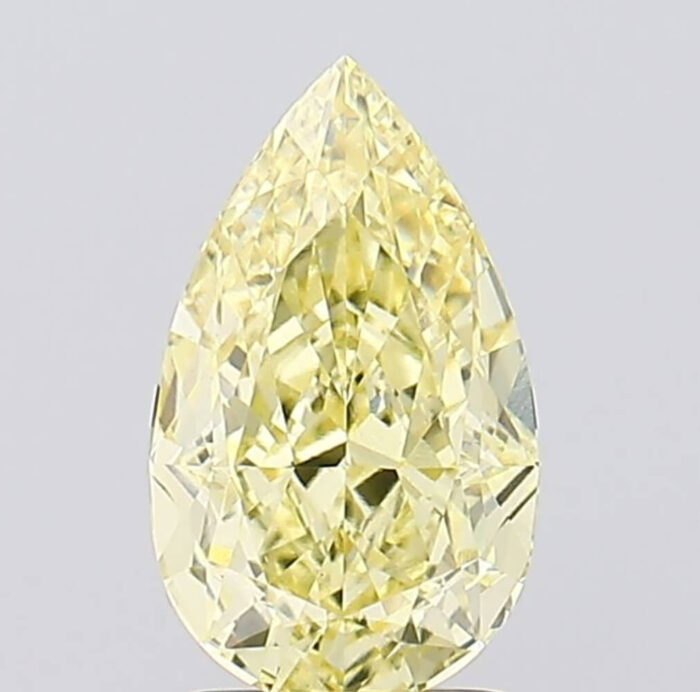 2 Carat Pear Shape VS1 Vivid Yellow