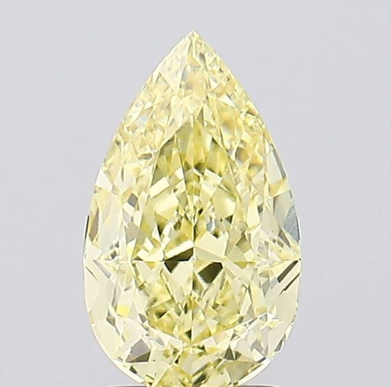 2 Carat Pear Shape VS1 Vivid Yellow