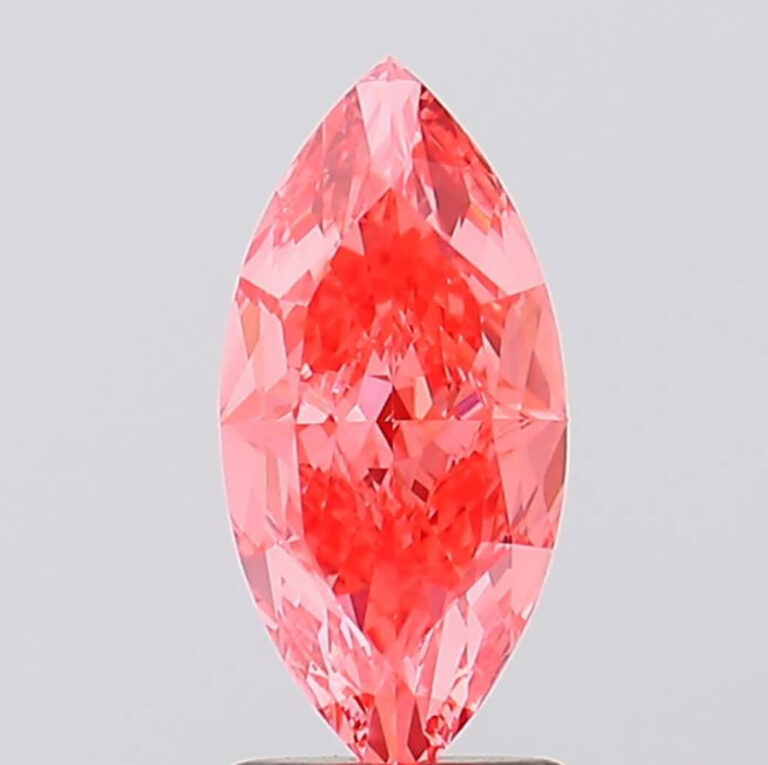 2.09 Carat Marquise Shape Vivid Pink