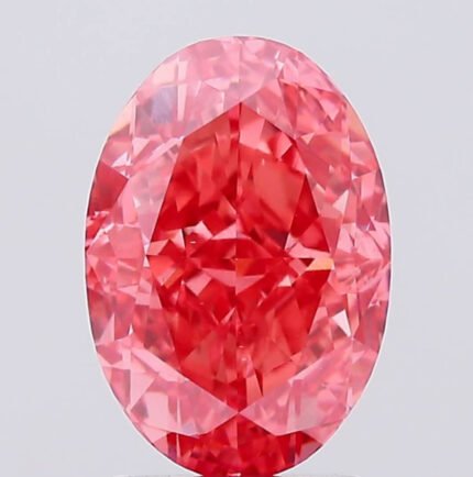 2.51 Carat VS1 Oval Shape Vivid Pink