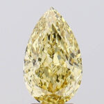 2.55 Carat VS1 Clarity Pear Shape Vivid Yellow