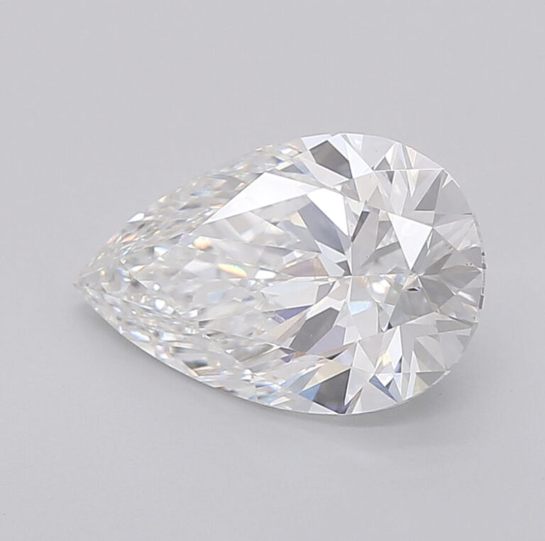 3.04 Carat VS1 Clarity E Color Pear Shape