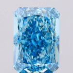 3.58 Carat VS1 Radiant Vivid Blue