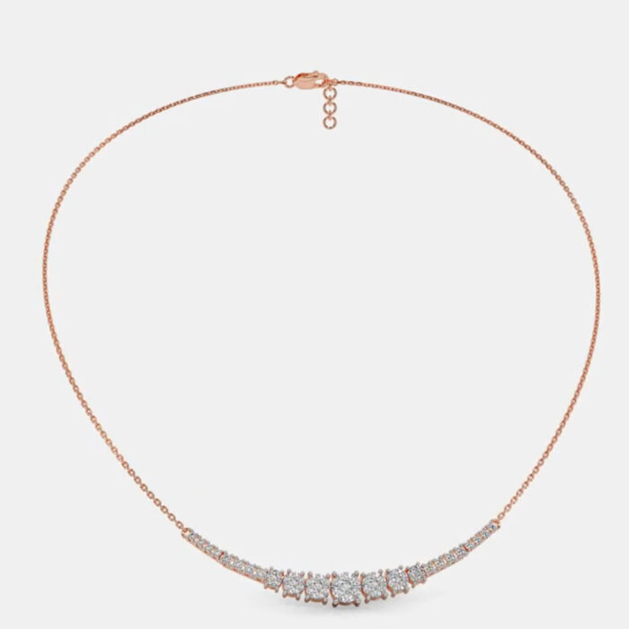 Radiant Curve Diamond Necklace