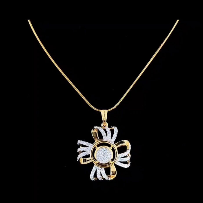 Golden Blossom Radiance Diamond Necklace