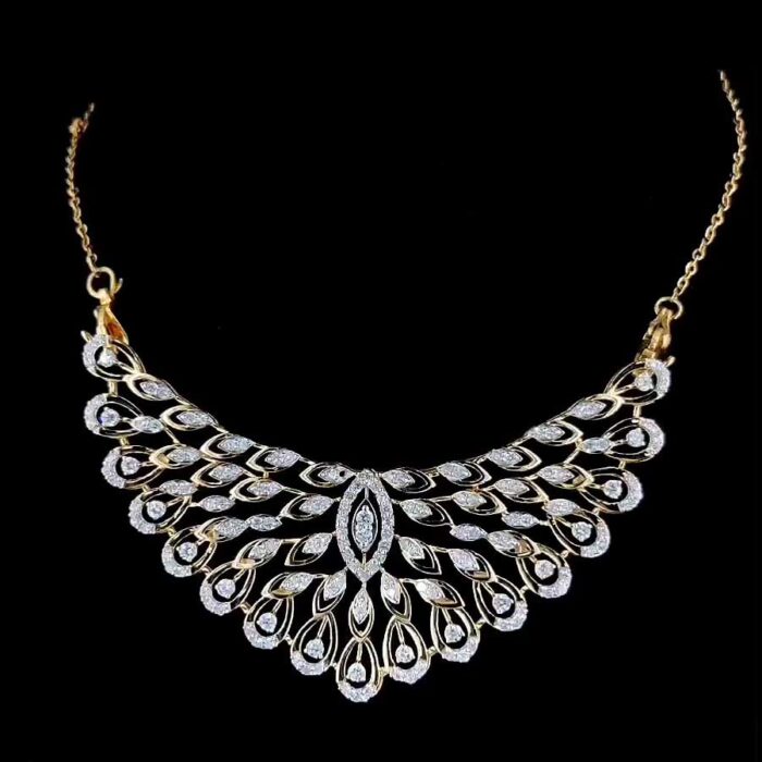 Peacock Inspired Designer Necklace
