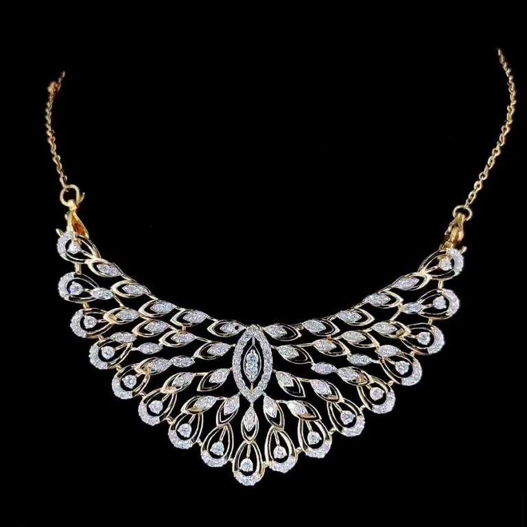 Peacock-Inspired Designer Necklace