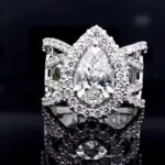 Pear Diamond Halo Ring