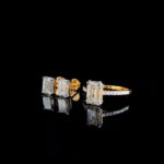 Emerald-Cut Studs & Ring Combo