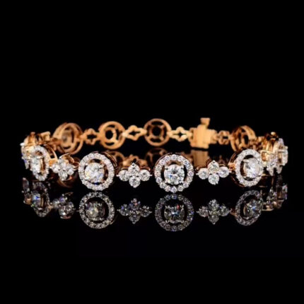 Floral Motif Diamond Bracelet