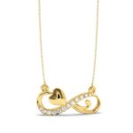 Gold Infinity Heart Pendant Necklace