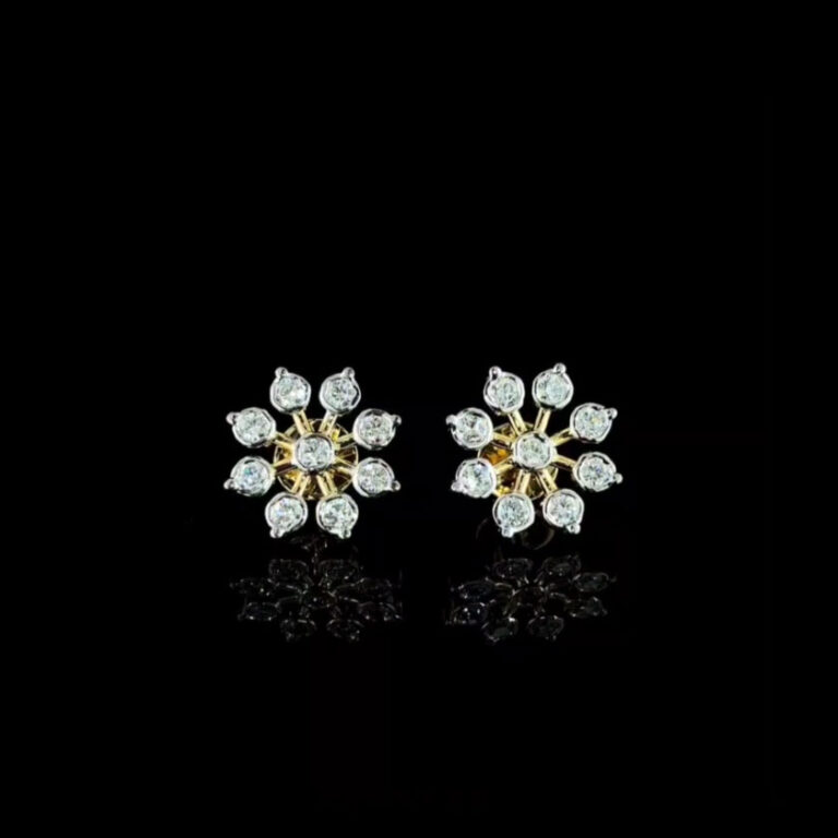 Marquise Diamond Floral Studs