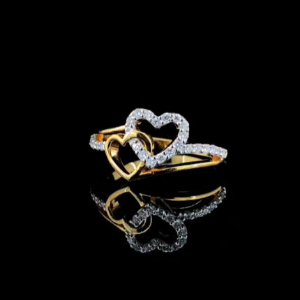Intertwined Hearts Gold Ring
