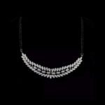 Diamond Vine Necklace in White Gold