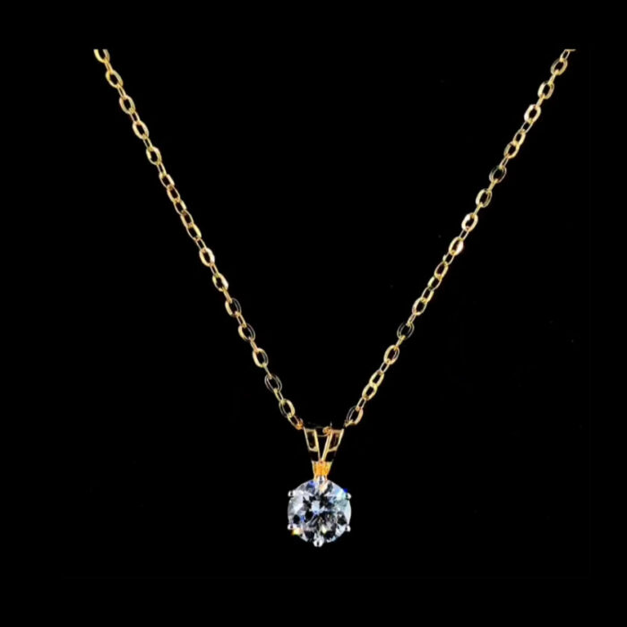 Round Cut Solitaire Pendant