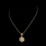 Sun-Inspired Pendant with Central Gemstone