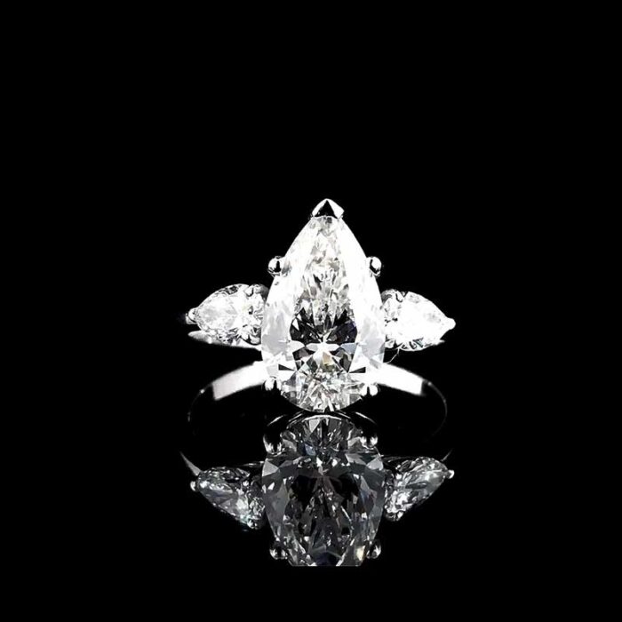 Three-Stone Pear Statement Ring