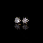 Diamond-Set Star Motif Earrings