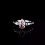 Rosé Radiance: Pear-Cut Pink Diamond Ring