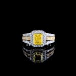 Radiant Cut Yellow Diamond Ring