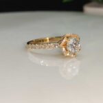 Luxury Floral Inspired Round Diamond Ring - Image 2